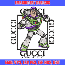 buzz lightyear gucci embroidery design, buzz lightyear embroidery, cartoon design, embroidery file, digital download.