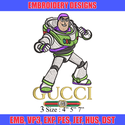 buzz lightyear gucci embroidery design, buzz lightyear embroidery, cartoon design, embroidery file, instant download.