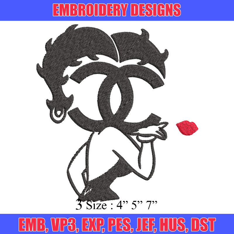 Cartoon girl gucci Embroidery Design, Gucci Embroidery, Brand Embroidery, Embroidery File, Logo shirt, Digital download.jpg