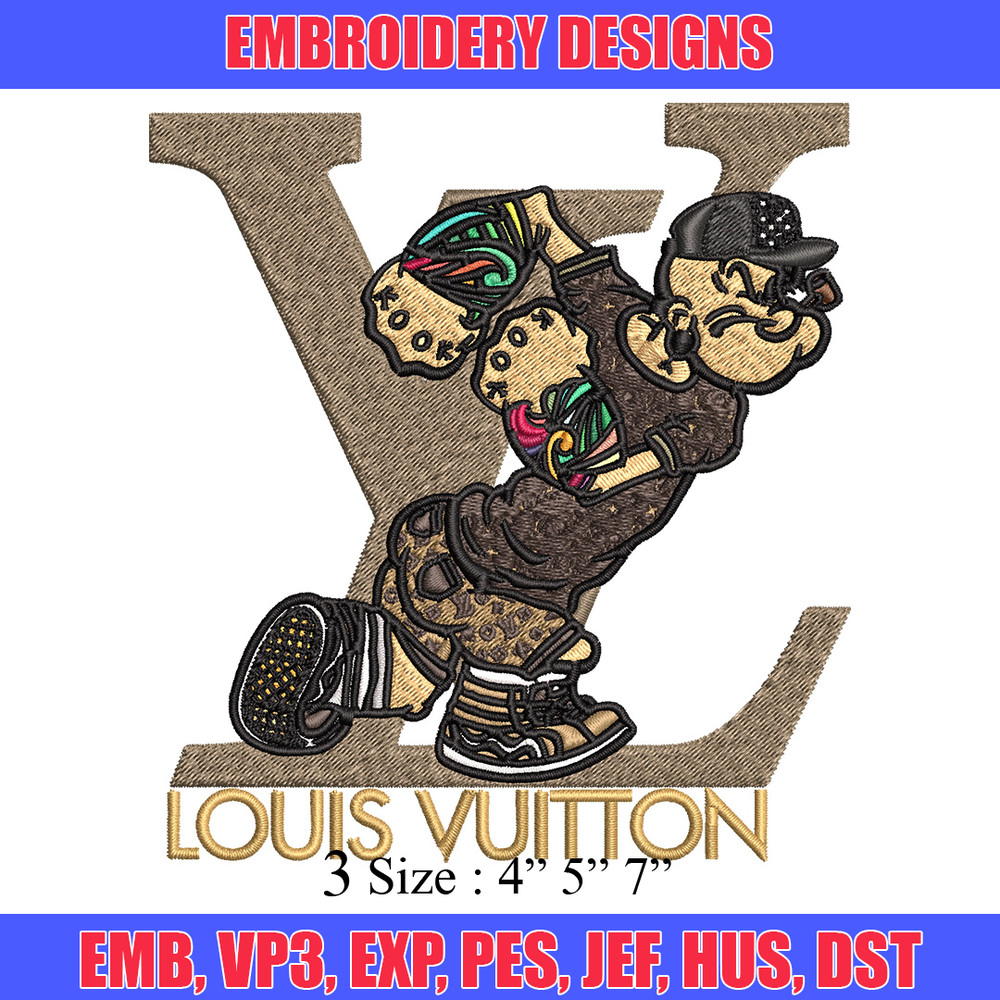 Cartoon man lv Embroidery Design, LV Embroidery, Embroidery File, Logo shirt, Sport Embroidery, Digital download.jpg