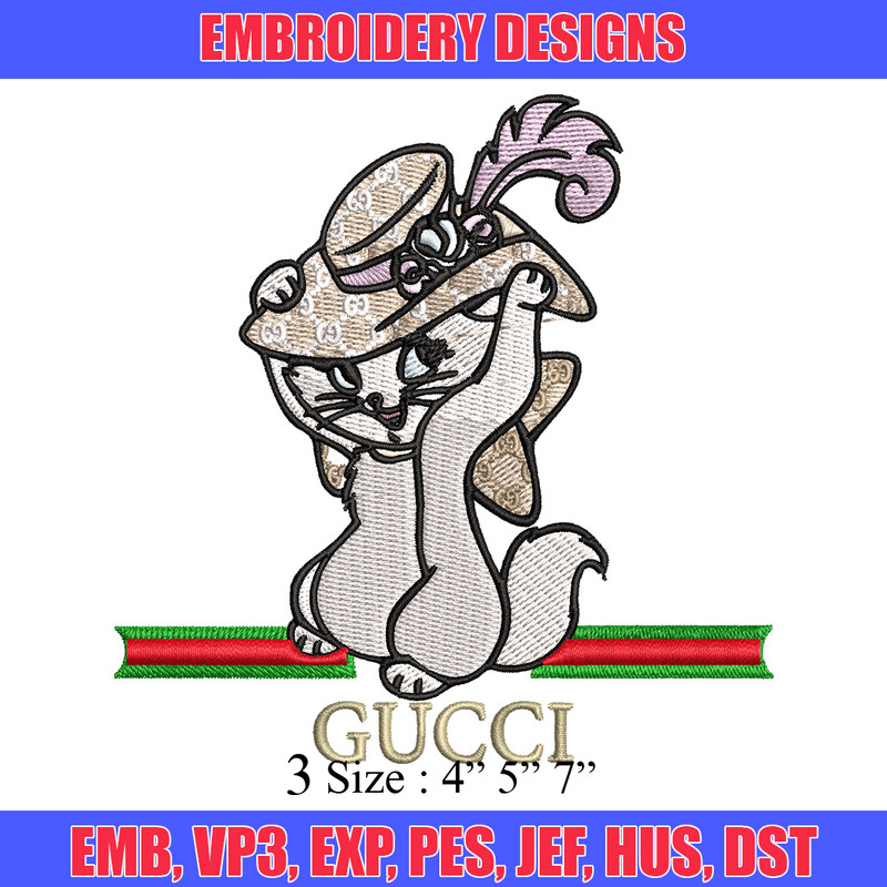 Cat cartoon gucci Embroidery Design, Gucci Embroidery, Embroidery File, Logo shirt, Sport Embroidery, Digital download..jpg
