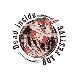 dead inside but festive skeleton coffee svg file for cricut