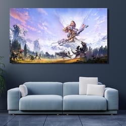 horizon zero dawn canvas wall art poster, game poster,horizon zero dawn canvas wall art gaming canvas, gamer gifts, gif