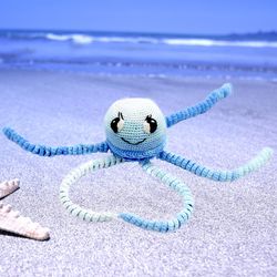 Octopus for babies, eco natural toy, jellyfish stuffed animal, educational toy gift for toddler baby nursery decorations