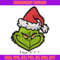 Christmas Grinch Face Embroidery design, Grinch christmas Embroidery, Embroidery File, Grinch design, Instant download..jpg