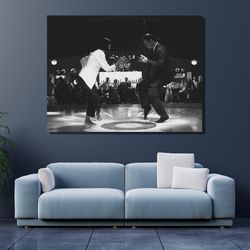 pulp fiction canvas wall art poster print, dance twist contest wall art , ready to hang motivational hype hustle entrepr
