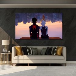 spiderman canvas wall art, daredevil canvas wall art, spiderman poster, marvel poster decor, gift for kids, ready to han