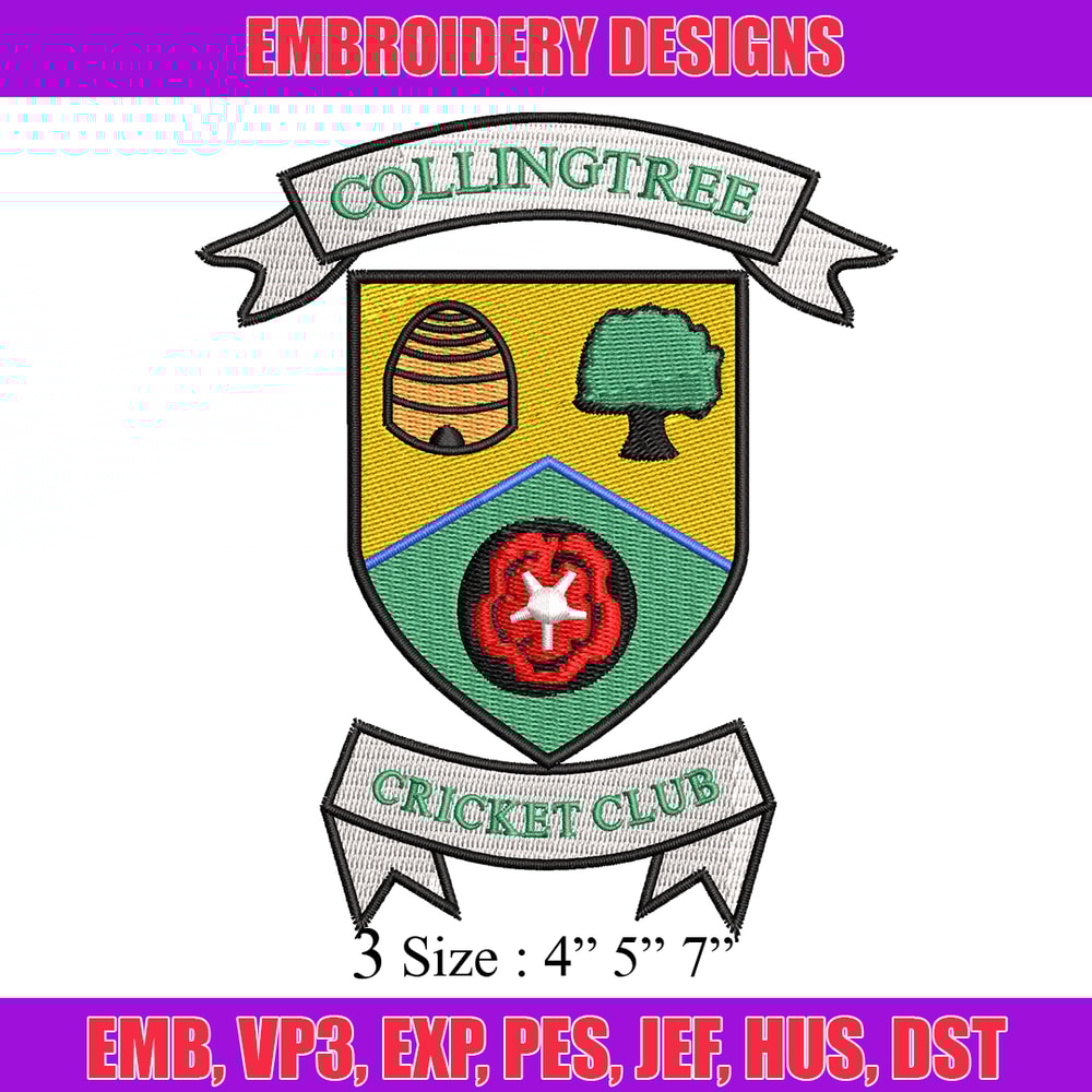 Collingtree Cricket embroidery design, Collingtree Cricket embroidery, logo design, embroidery file, Digital download.jpg