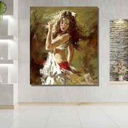 best dance canvas wall art poster,tango canvas wall art ,dancing couple wall art,ready to hang gift,tango oil painting,