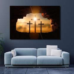 jesus cross canvas religious canvas wall art jesus christ poster print, jesus christ home decor , jesus christ canvas