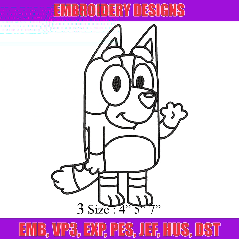 Dad Bluey Coloring Pages Embroidery, Bluey Embroidery, Embroidery File, cartoon design, cartoon shirt, Digital download..jpg