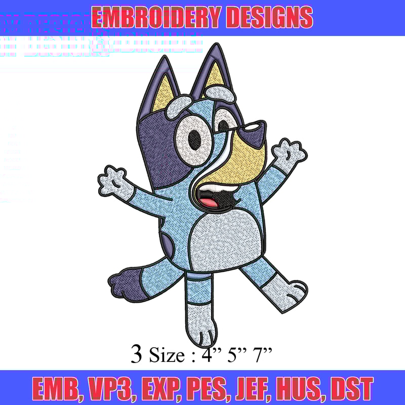 Dad Bluey Embroidery, Bandit Heeler Embroidery, Embroidery File, cartoon design, cartoon shirt, Digital download..jpg