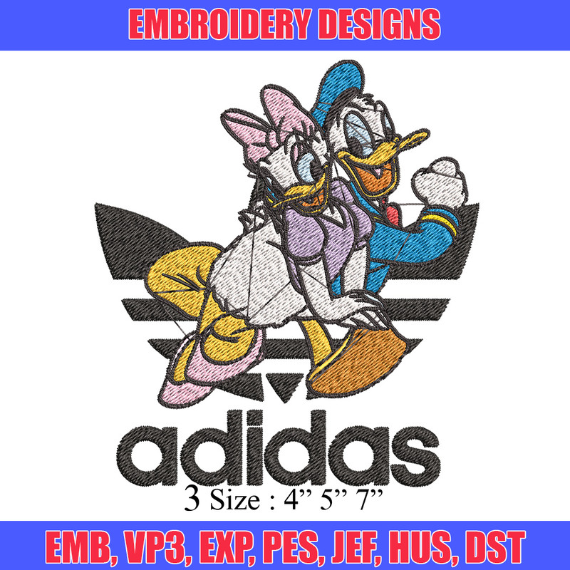 Daisy x duck adidas Embroidery Design, Adidas Embroidery, Brand Embroidery, Embroidery File,Logo shirt,Digital download.jpg