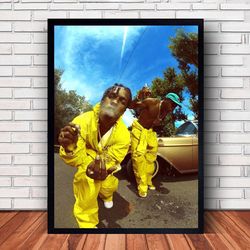Asap Rocky and Tyler the Creator Music Poster Canvas Wall Art Family Decor, Home Decor,Frame Option-1