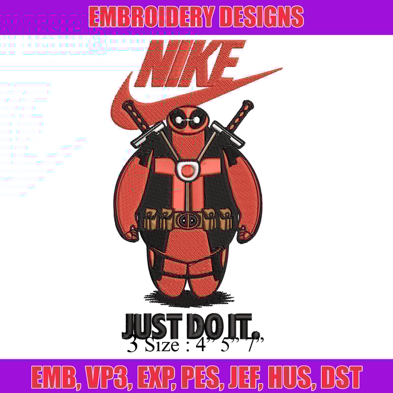 Deadpool funny Nike Embroidery design, Deadpool funny Embroidery, Nike design, Embroidery file, Instant download..jpg