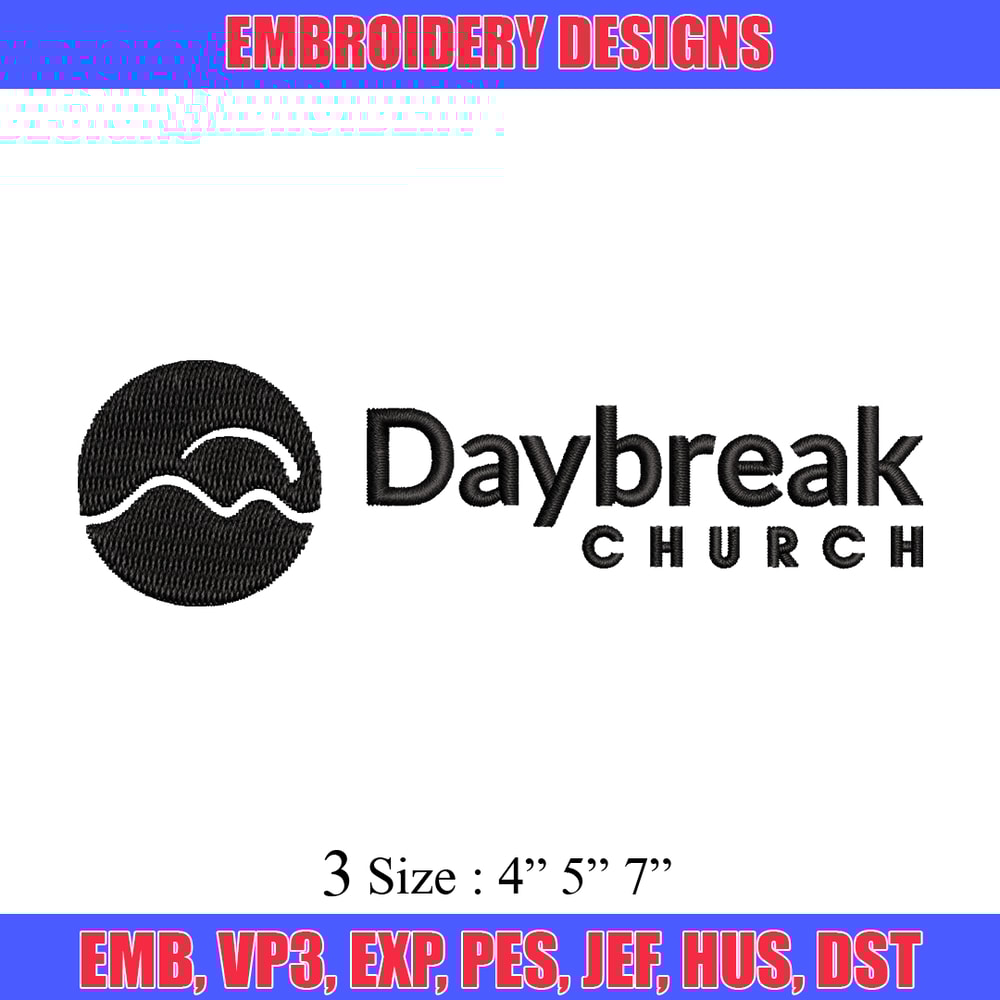 Daybreak Church logo embroidery design, Logo embroidery, embroidery file, logo design, logo shirt, Digital download..jpg