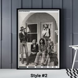 fleetwood mac poster, vintage fleetwood mac gift, rock group poster, fleetwood mac print, 60s and 70s poster, stevie nic