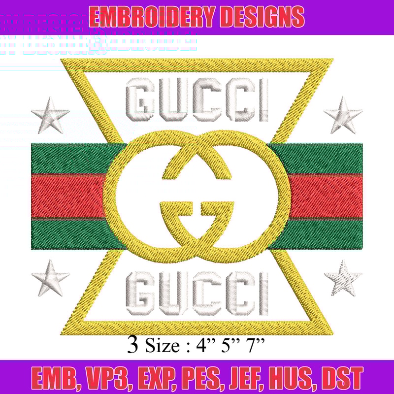 Design gucci Embroidery Design, Gucci Embroidery, Brand Embroidery, Logo shirt, Embroidery File, Digital download.jpg