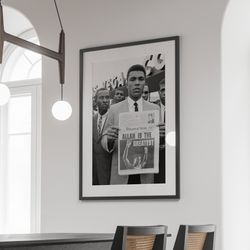 muhammad ali poster, boxing legend print, muhammad ali is the greatest, sports wall decor, muhammad ali gift, boxing fan