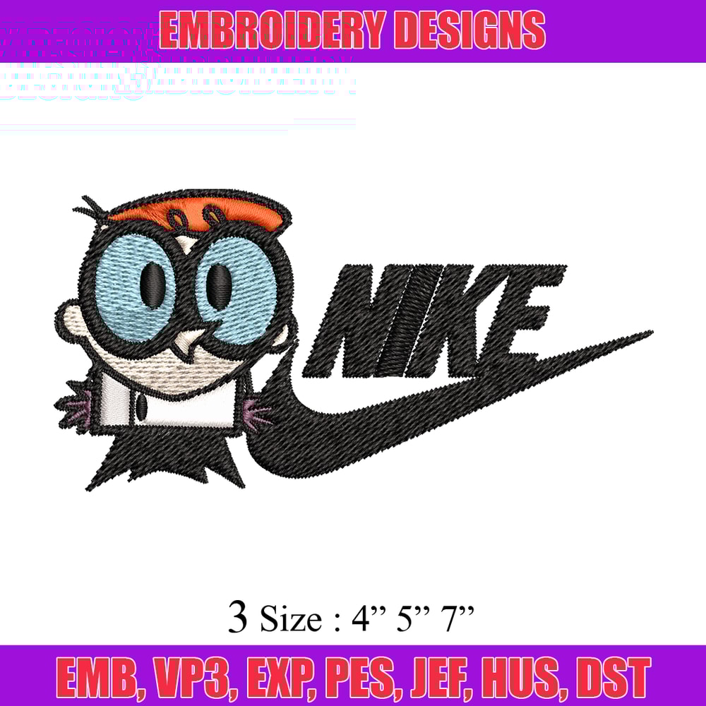 Dexter cartoon Nike Embroidery design, Dexter cartoon Embroidery, Nike design, Embroidery file, Instant download..jpg