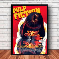 Pulp Fiction Movie Poster Canvas Wall Art Family Decor, Home Decor,Frame Option-1