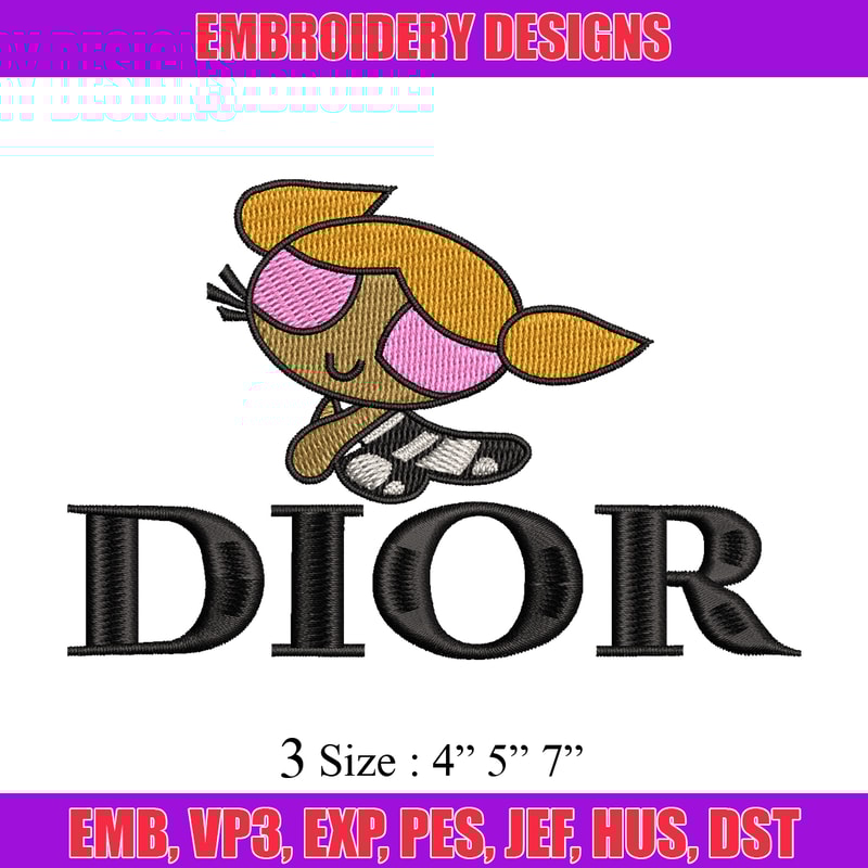 Dior Cartoon Logo embroidery design, Logo embroidery, embroidery file, animal design, logo shirt, Digital download..jpg