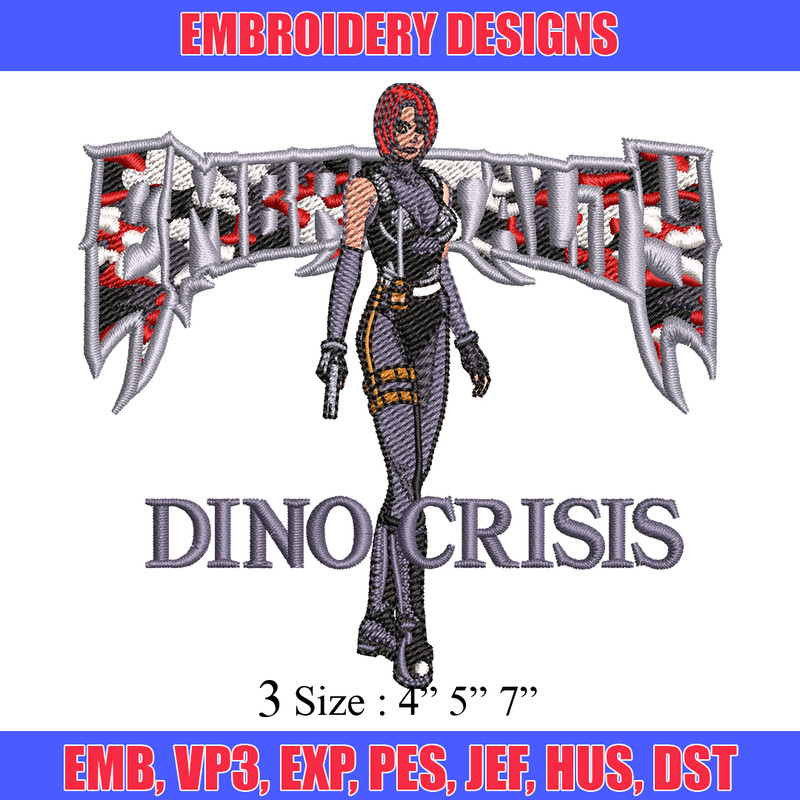 Dino Crisis embroidery design, Dino Crisis embroidery, logo design, embroidery file, logo shirt, Digital download..jpg