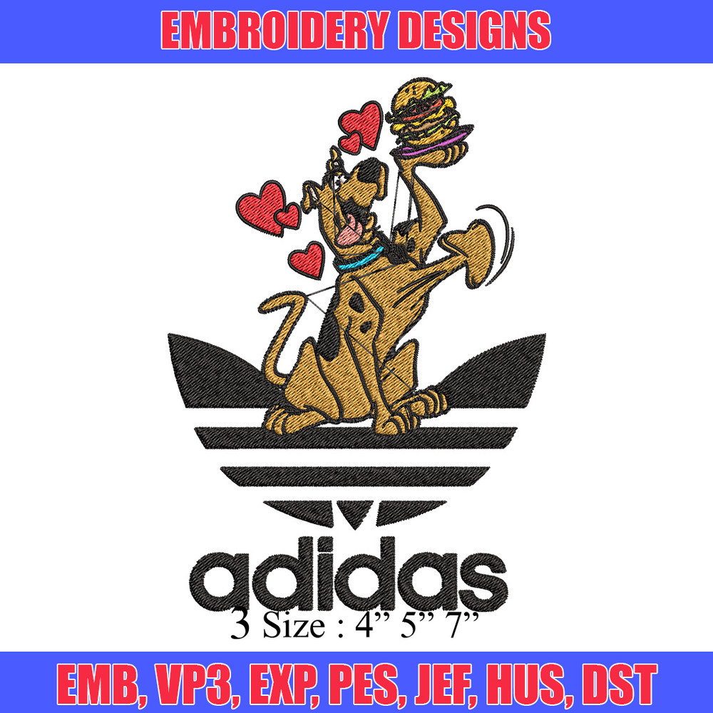 Dog love adidas Embroidery Design, Adidas Embroidery, Embroidery File, Brand Embroidery, Logo shirt, Digital download.jpg