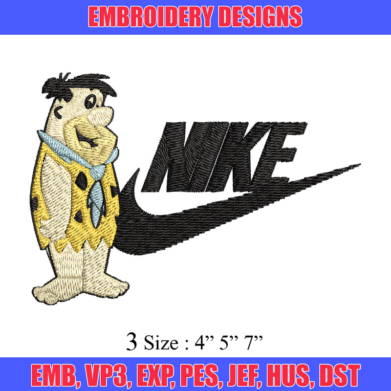 Fred Flintstone Nike Embroidery design, Fred Flintstone Embroidery, Nike design, Embroidery file, Instant download..jpg