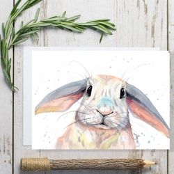 Watercolor hare painting original animal bunny animals painting, rabbit watercolor animal art by Anne Gorywine