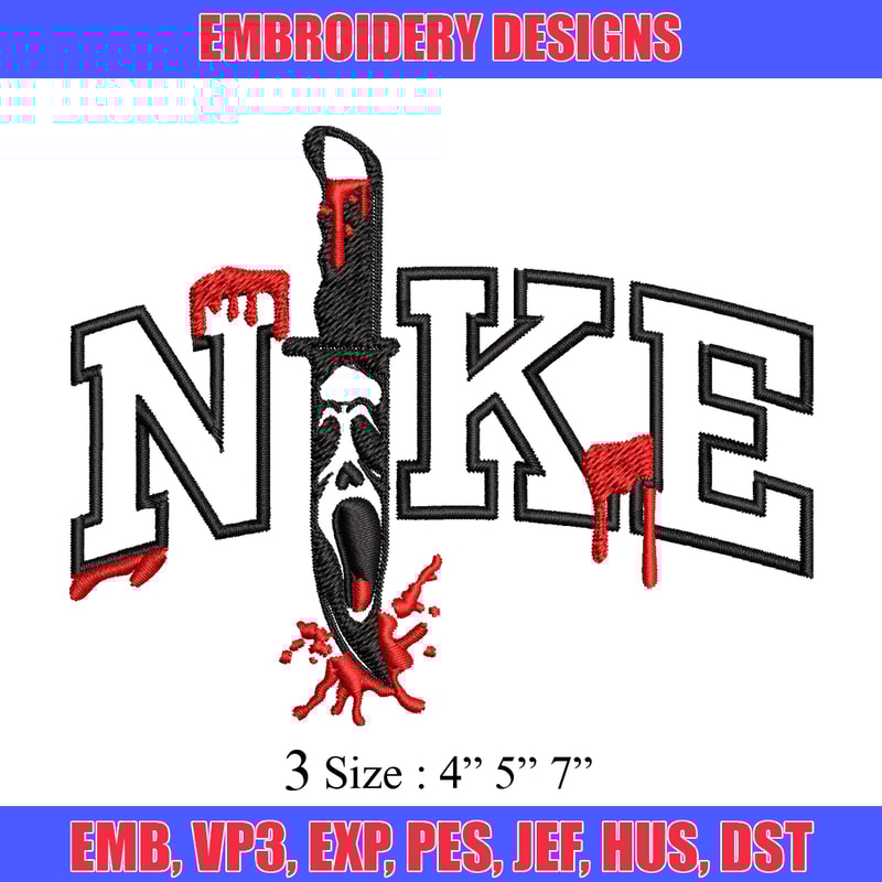 Ghost Face Nike Embroidery design, Ghost Face Nike Embroidery, Embroidery File, Nike design, Digital download..jpg