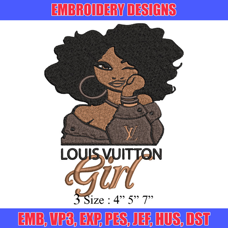Girl loius vuitton Embroidery Design, LV Embroidery, Embroidery File, Brand Embroidery, Logo shirt, Digital download.jpg