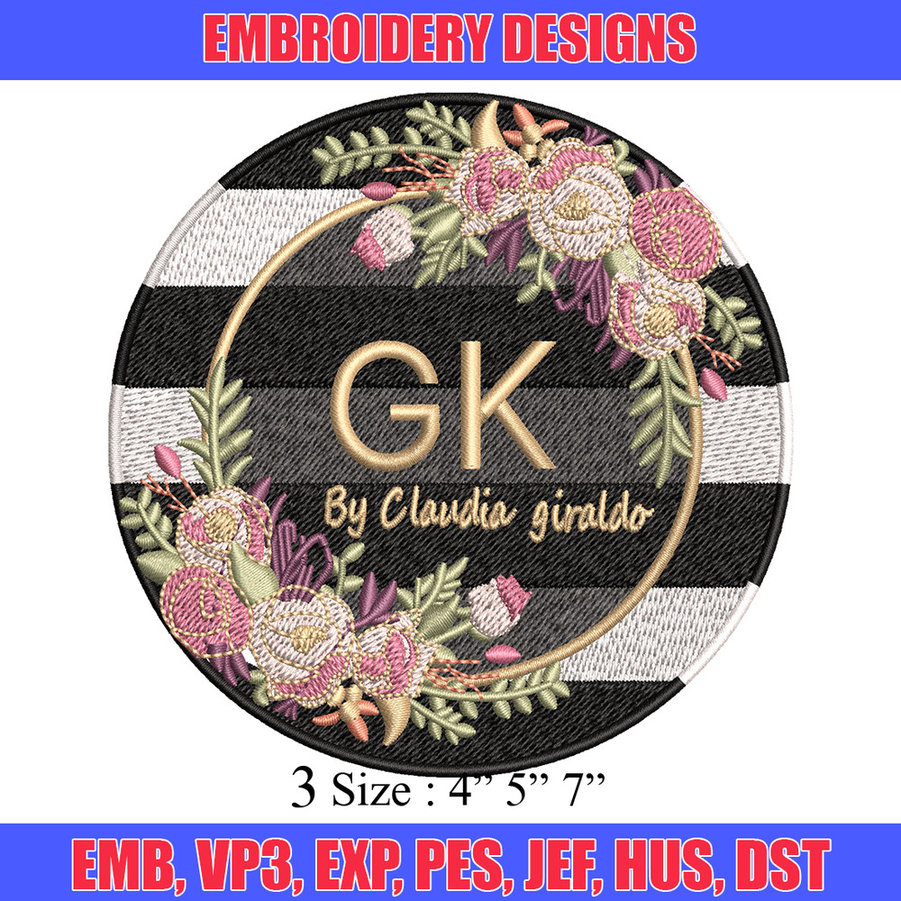 Gk Logo embroidery design, Gk Logo embroidery, logo design, embroidery file, logo shirt, Digital download..jpg