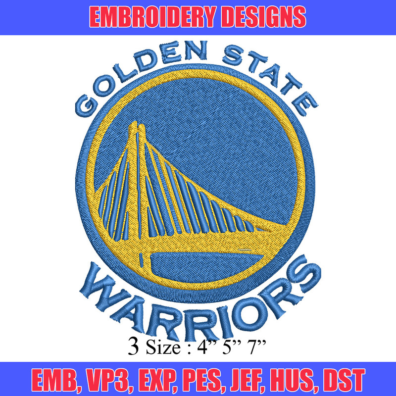 Golden state Embroidery Design, Brand Embroidery, Embroidery File, Logo shirt, Sport Embroidery, Digital download.jpg