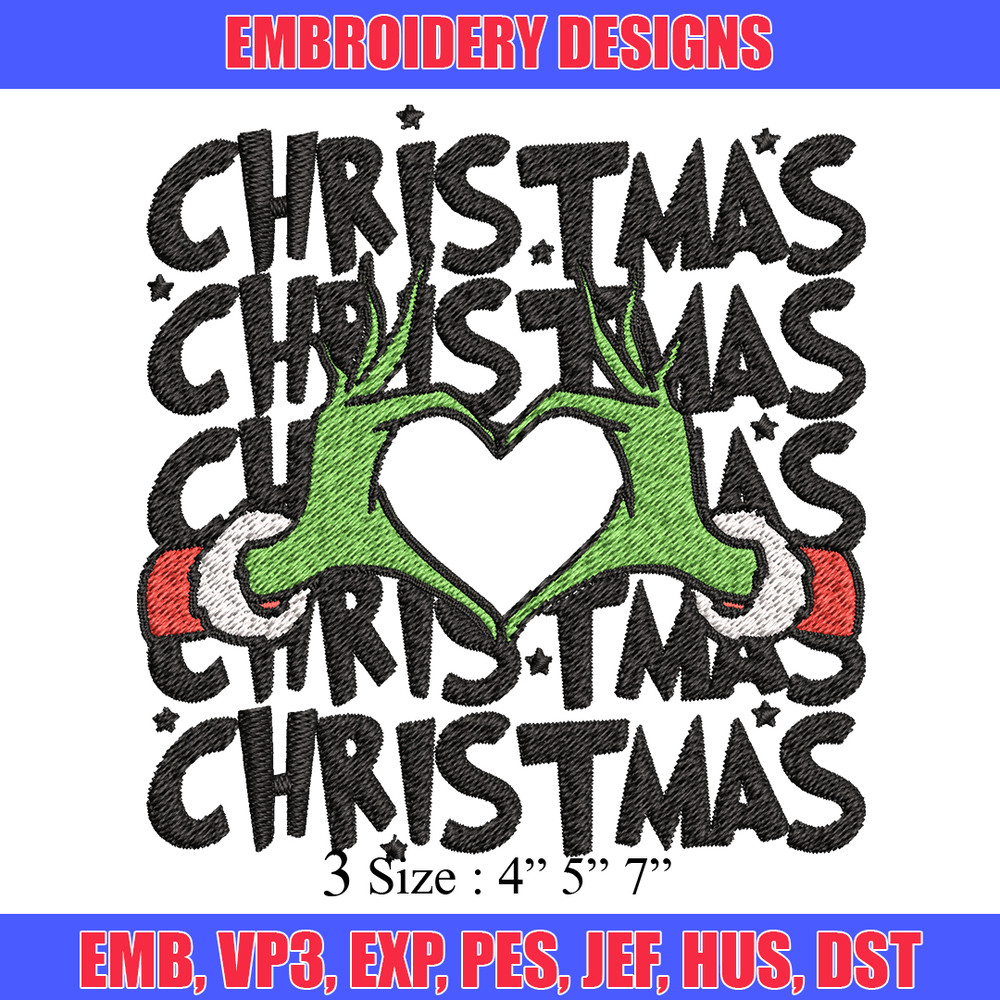 Grinch christmas Embroidery design, Grinch christmas Embroidery, logo design, Embroidery File, Instant download..jpg