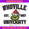 Grinch Whoville University Christmas Embroidery design, Grinch Christmas Embroidery, Grinch design, Digital download.jpg