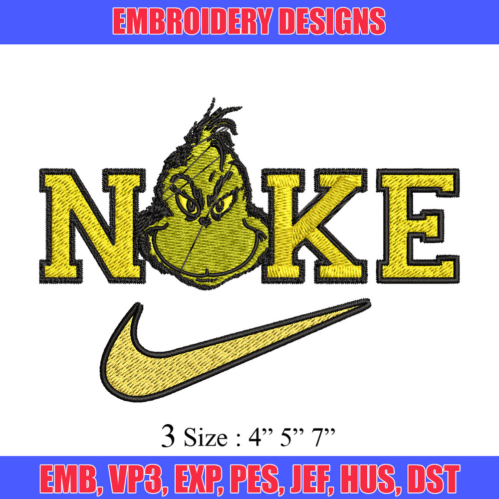 Grinch x nike Embroidery Design, Nike Embroidery, Brand Embroidery, Embroidery File, Logo shirt, Digital download.jpg