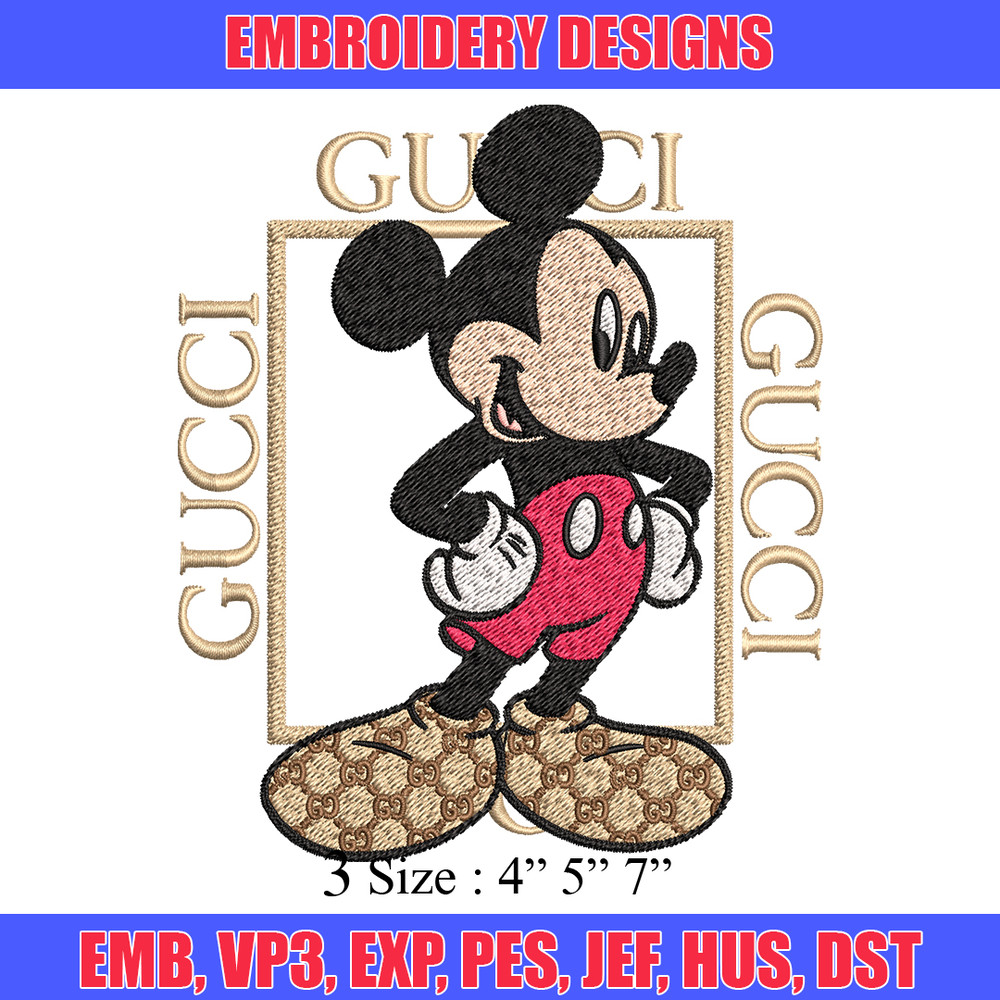 Gucci Mickey Mouse Embroidery design, Gucci Embroidery, Disney design, Embroidery File, cartoon shirt, Instant download..jpg