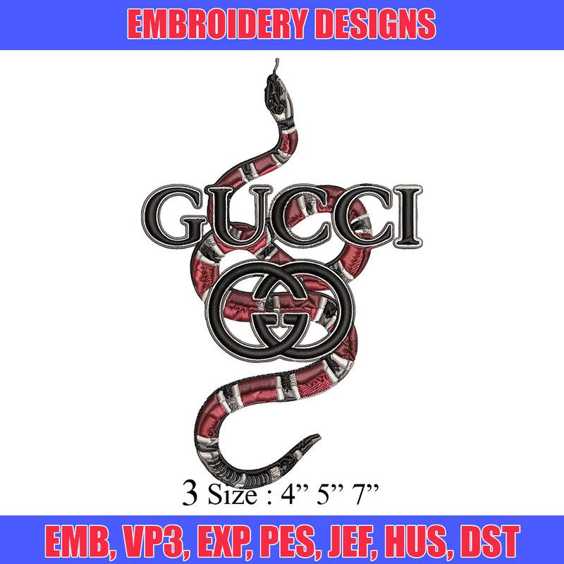 Gucci snake Embroidery Design, Gucci Embroidery, Brand Embroidery, Logo shirt, Embroidery File, Digital download.jpg