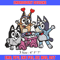 Happy birthday bluey Embroidery, Bluey Embroidery, Embroidery File, cartoon shirt, cartoon design, Digital download..jpg