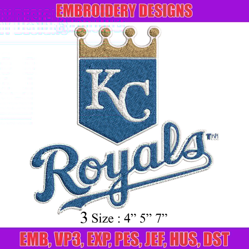 Kc Royals Embroidery Design, Brand Embroidery, Embroidery File, Logo shirt, Sport Embroidery, Digital download.jpg