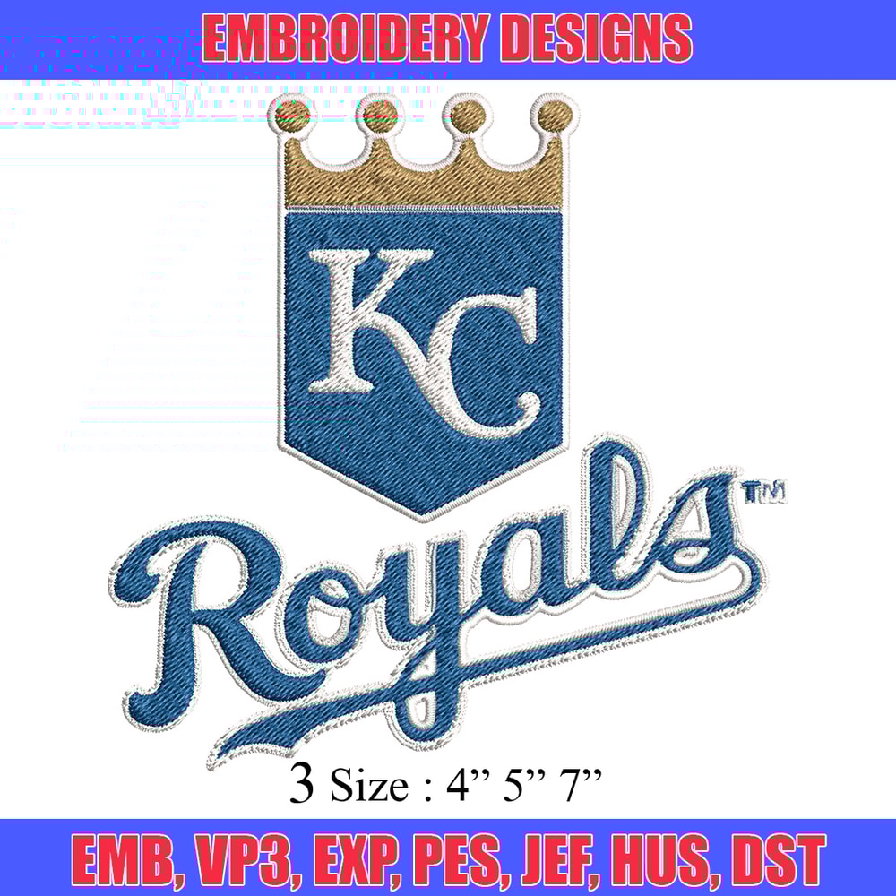 Kc Royals Embroidery Design, Brand Embroidery, Embroidery File, Logo shirt, Sport Embroidery, Digital download.jpg