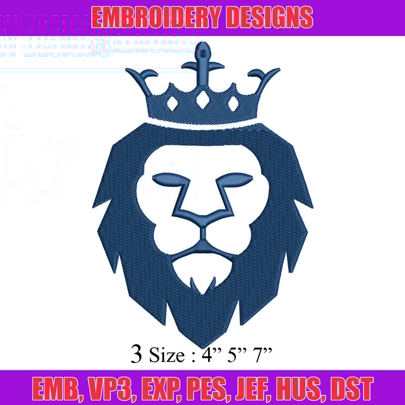 King Lion Logo embroidery design, King Lion Logo embroidery, animal design, embroidery file, logo shirt, Digital download.jpg