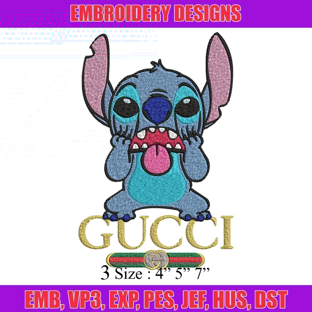 Logo Gucci Stitch Embroidery design, Disney Embroidery, Disney design, Embroidery File, cartoon shirt, Digital download..jpg