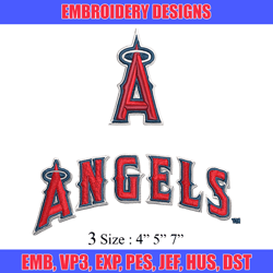 Los Angeles Angels. Embroidery Design, Brand Embroidery, Embroidery File, Logo shirt, Sport Embroidery, Digital download