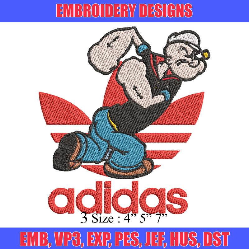 Man cartoon adidas Embroidery Design, Adidas Embroidery, Embroidery File, Brand Embroidery, Logo shirt, Digital download.jpg
