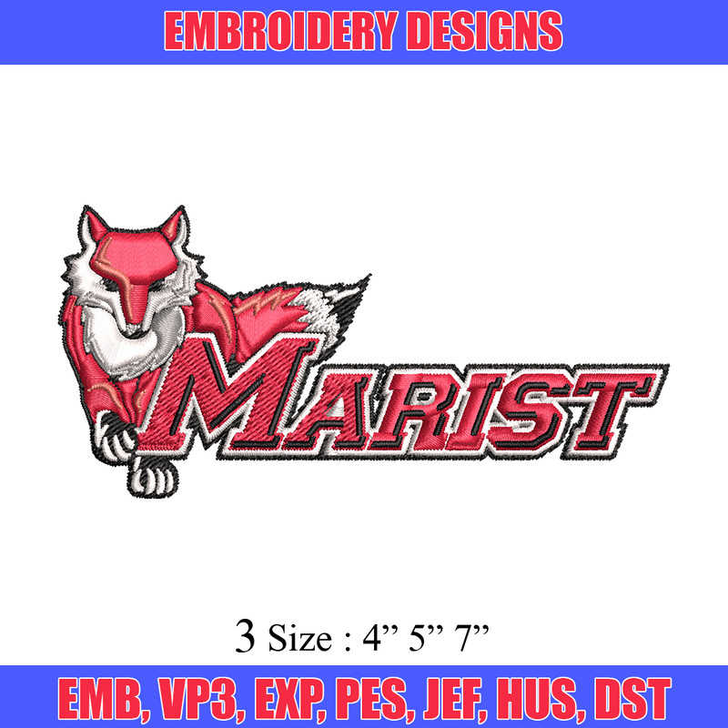 Marist Red Foxes embroidery design, Marist Red Foxes embroidery, logo Sport, Sport embroidery, NCAA embroidery..jpg