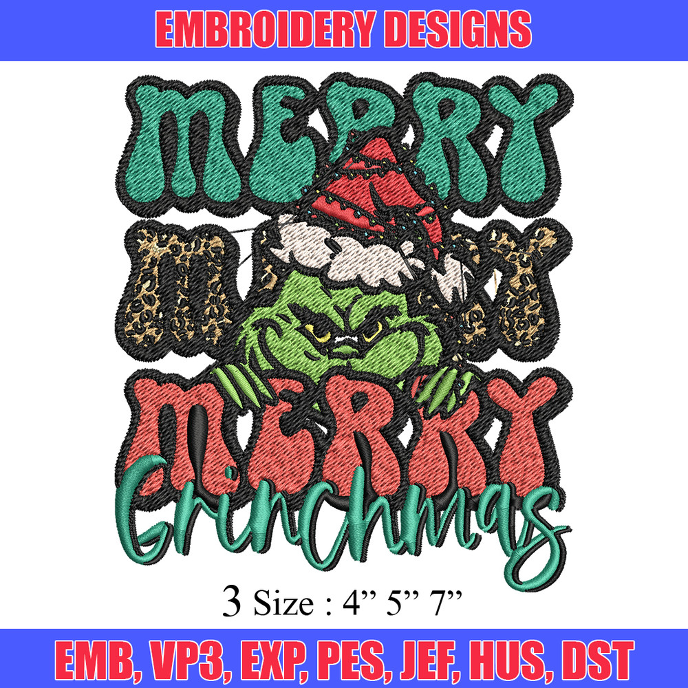Merry Christmas Grinch Embroidery design, Grinch christmas Embroidery, Embroidery File, logo design,  Instant download..jpg