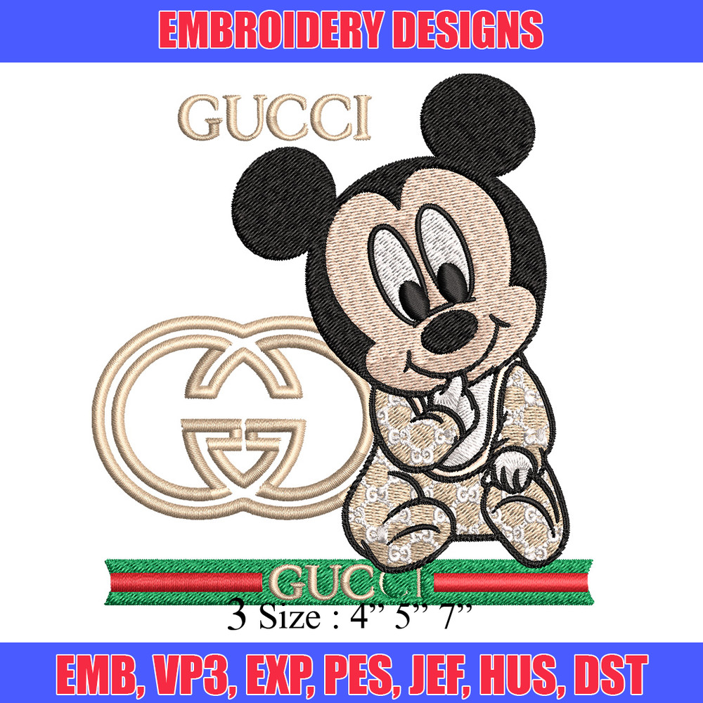 Mickey baby Embroidery Design, Gucci Embroidery, Embroidery File, Logo shirt, Sport Embroidery, Digital download..jpg