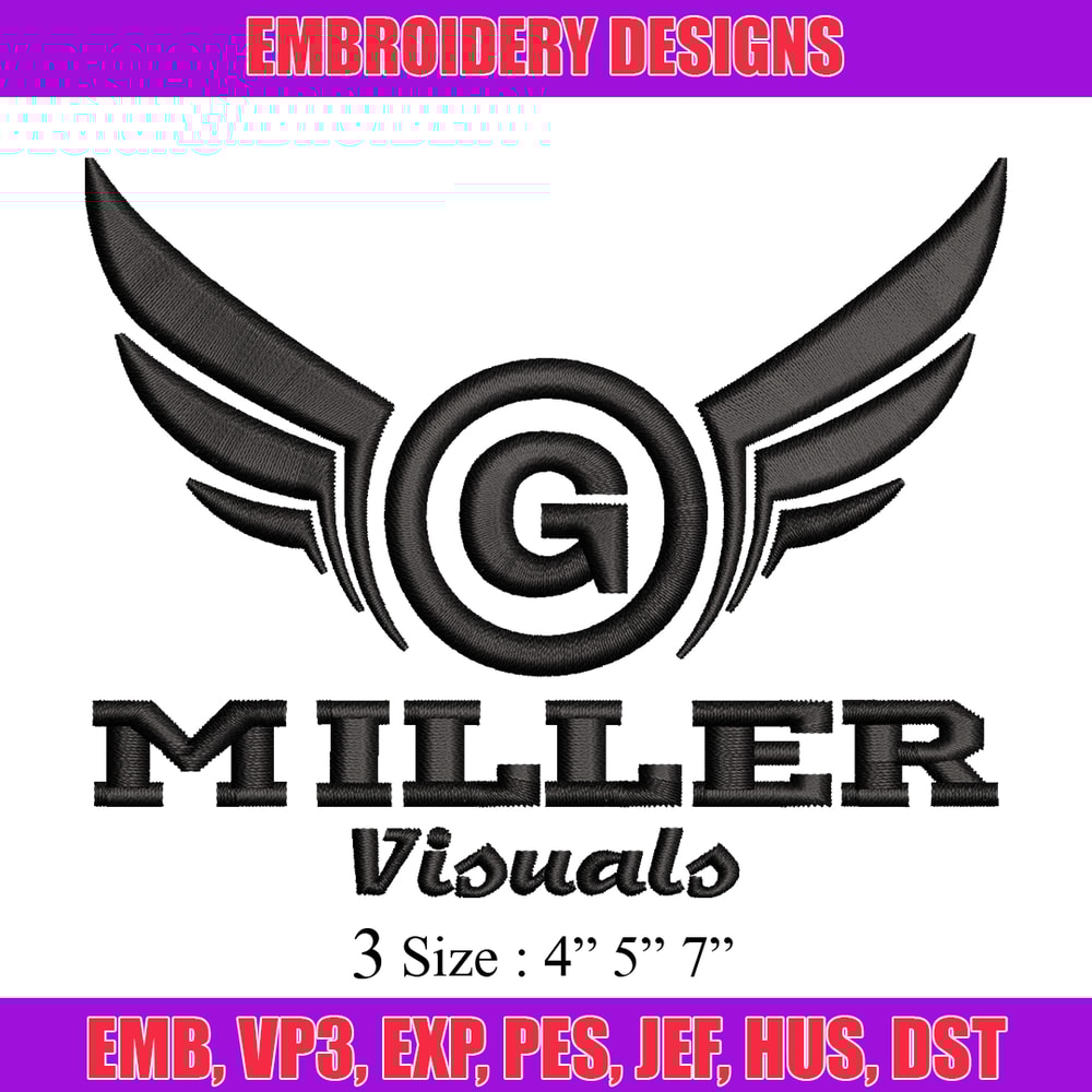 Miller logo embroidery design, Miller logo embroidery, anime design, embroidery file, logo shirt, Digital download..jpg